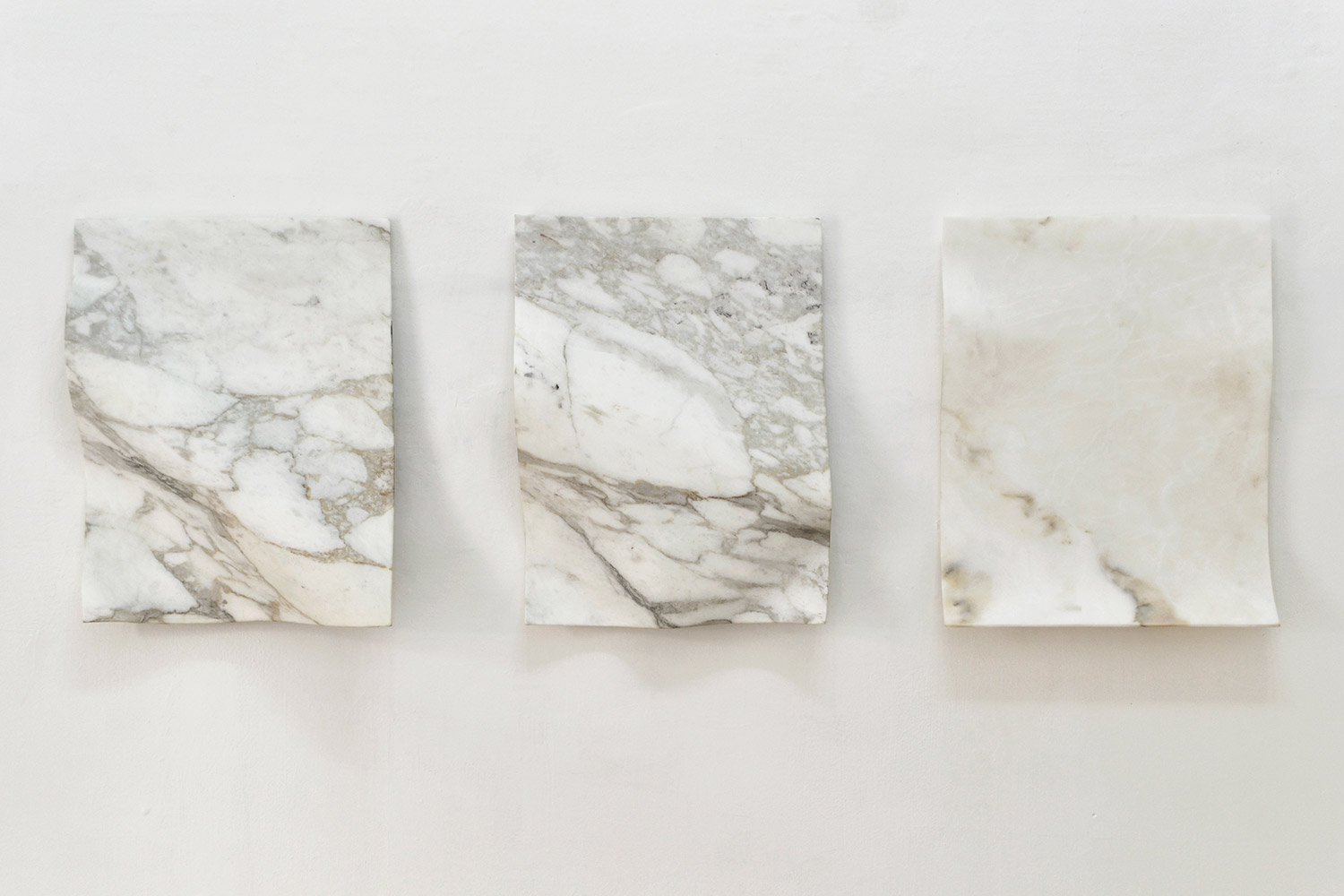 Antonio Trotta, Sospiri, 1999-2002, marble, 37x46x8 cm each