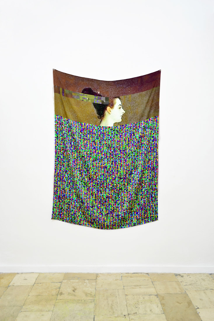 Fabienne Hess, Madame X, 2016, digital print on silk, 125x170 cm