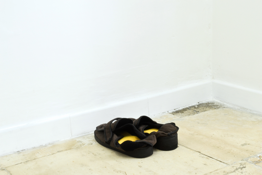Erik Larsson, Untitled, 2016, Giuseppe and Paolo, curators' slippers
